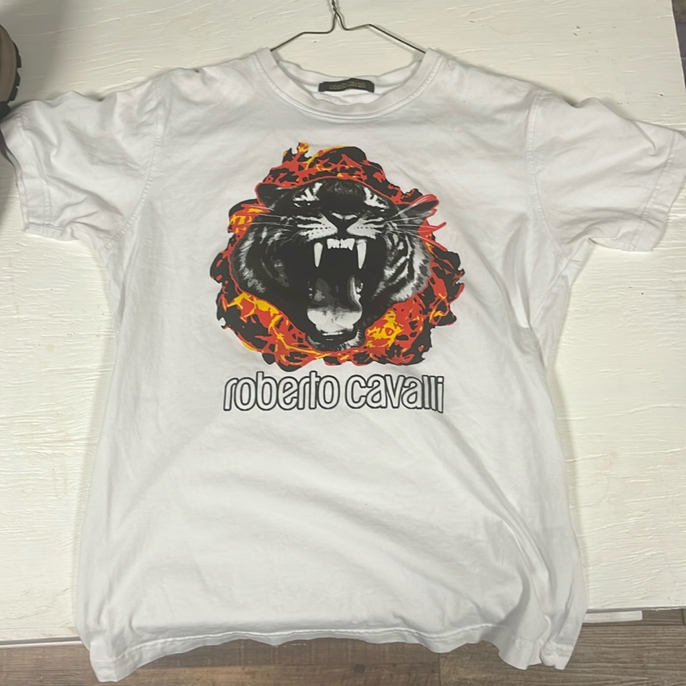 Roberto Cavalli signature tiger t shirt size small